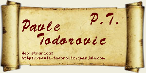 Pavle Todorović vizit kartica